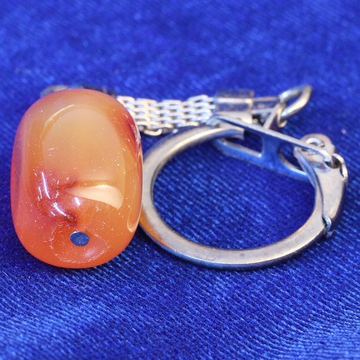 432028 - Брелок галтованный сердолик